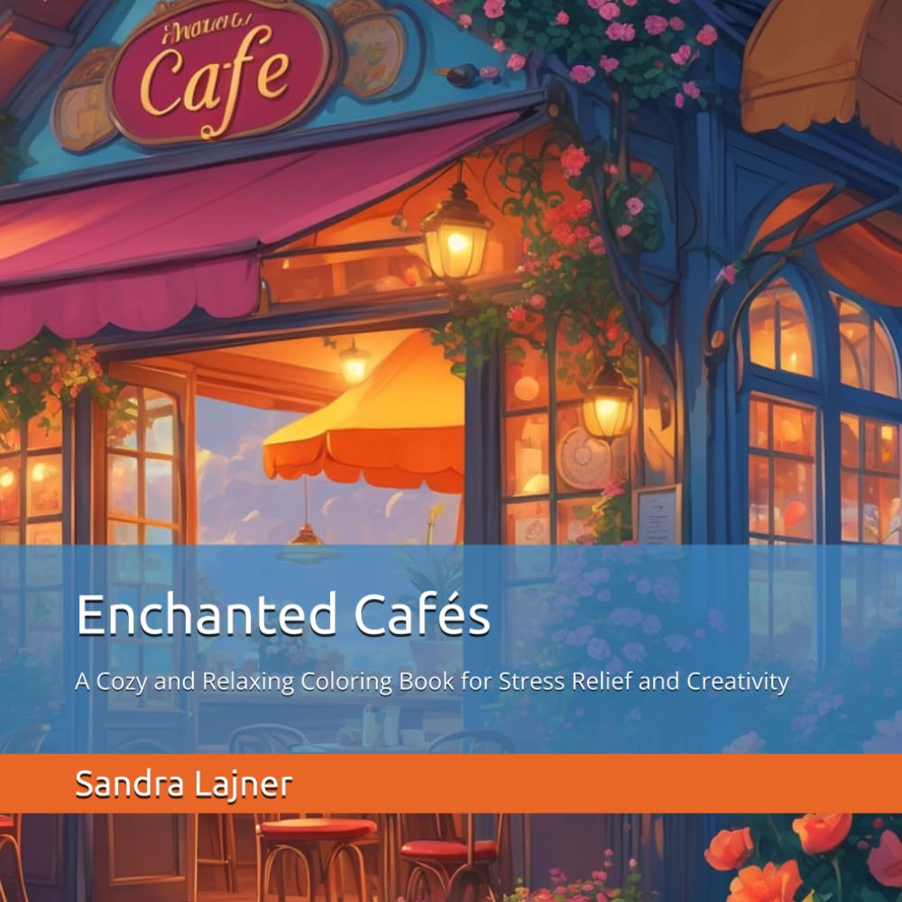 Enchanted Cafés: A Cozy and Relaxing Coloring Book for Stress Relief and Creativity