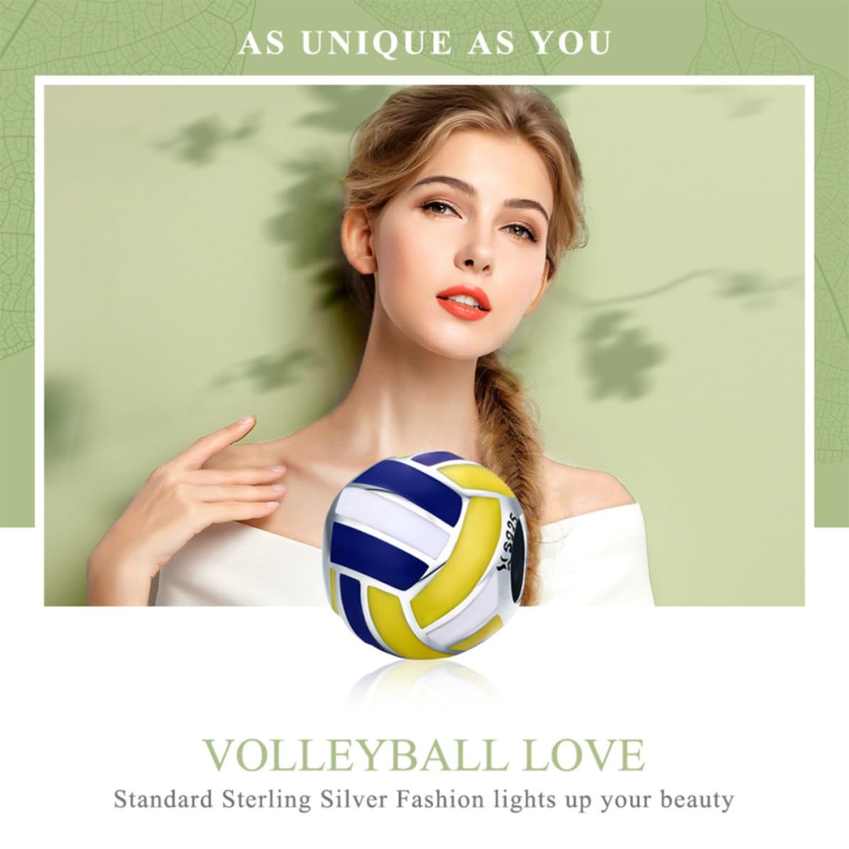 S925 mit Kleiner Loch Design Silberne Volleyförmige Perlen zum Selbermachen Kreative Selbstgemacht Schmuckherstellung Perlen für Heimdekoration und Bastelprojekte