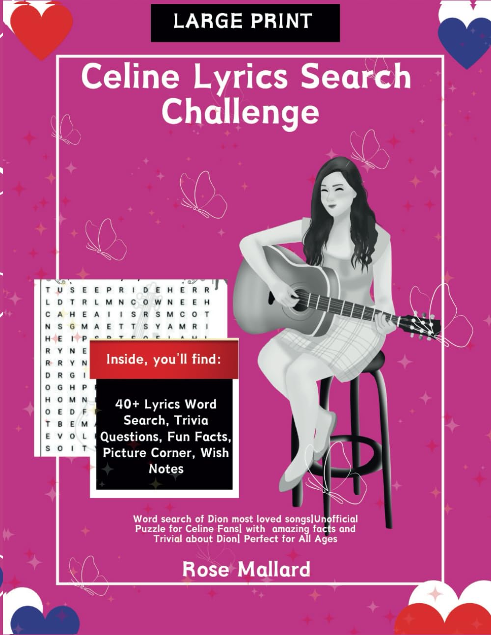 Celine Lyrics Search Challenge: Word search of Dion most loved songs|Unofficial Puzzle for Celine Fans| with amazing facts and Trivial about Dion| Perfect for All Ages