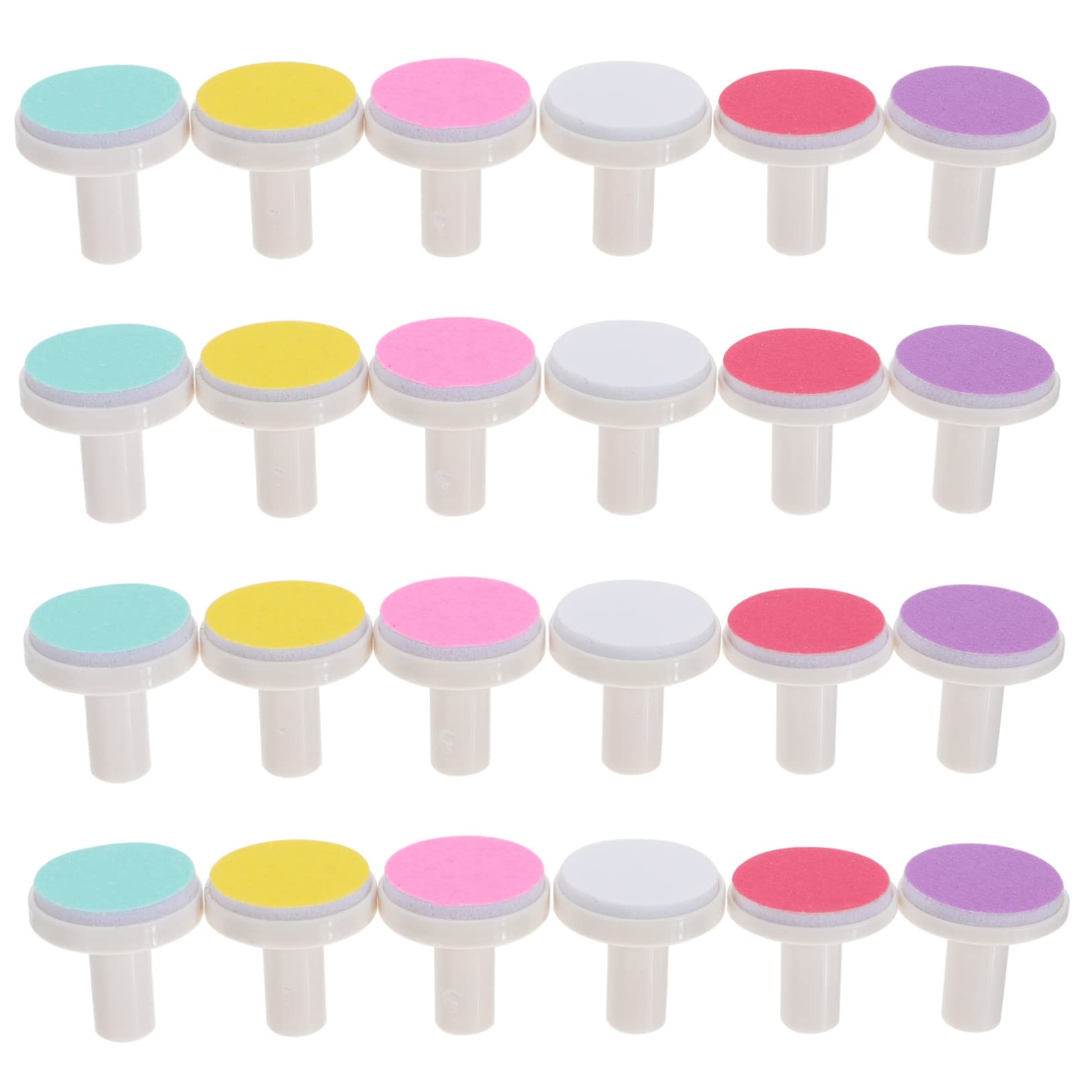 ARTSEWPLY 24Pcs Nail Trimmer Replacement Pads Electric Nail Grinding Head Polish Discs for Newborn Portable Nail File Pad for Gentle Grooming