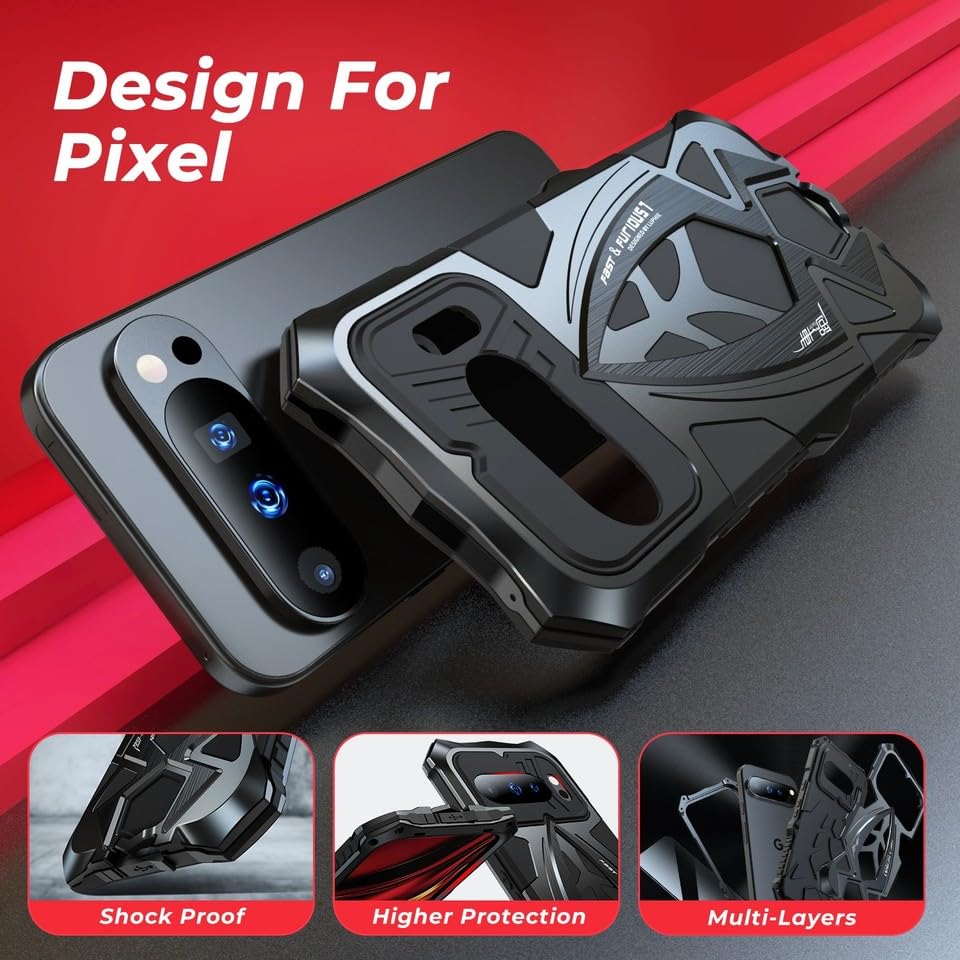 Coque Google Pixel 8 Pro pour éviter les bris d'écran avec le métal antichoc - 4