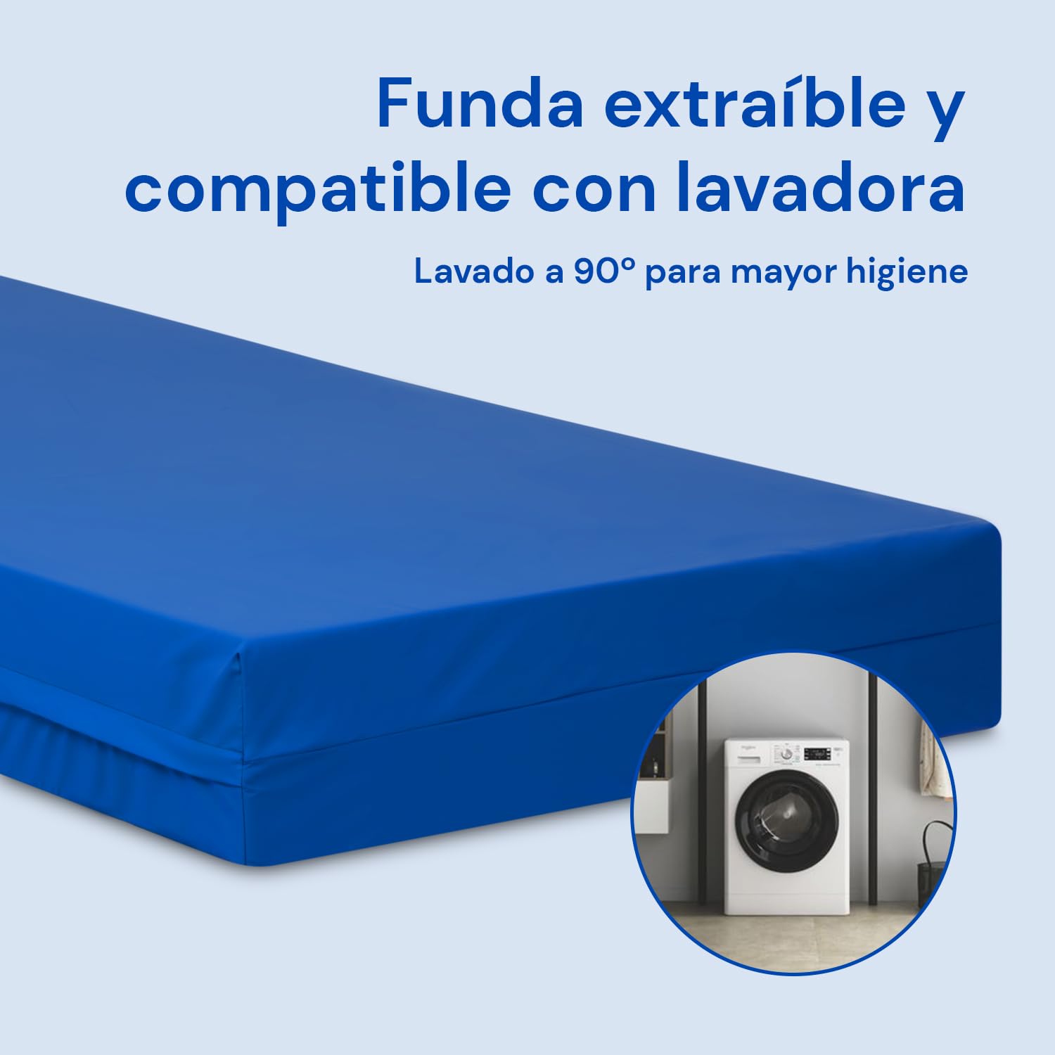 Geriafy Colchón para cama articulada Professional HR Impermeable 90x190 cm | Con espuma de alta resiliencia HR de 15 cm, funda lavable, ignífuga y antibacteriana