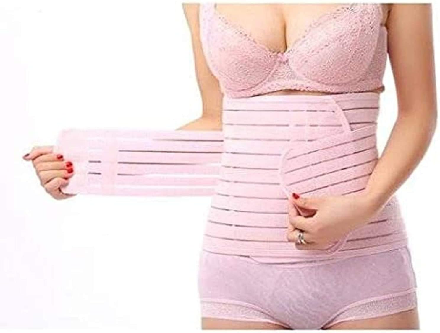 Healthcom Postpartum Belly Band Wrap Comfortable Postpartum Abdomen Recovery Belt After Birth Belly Band Pregnancy Corset Waist Belt Maternity Supports Belt Girdle Belly Binder Slimming Belt(Size:L)