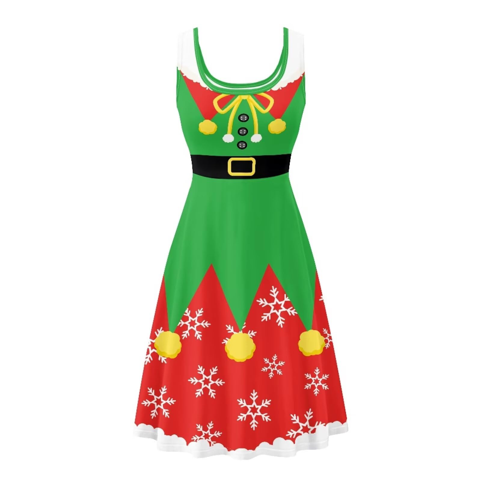 Dreaweet Casual Sleeveless Dresses for Women Girls, Round Neck Tank Dresses with Pockets Summer Sundress Size XS-4XL