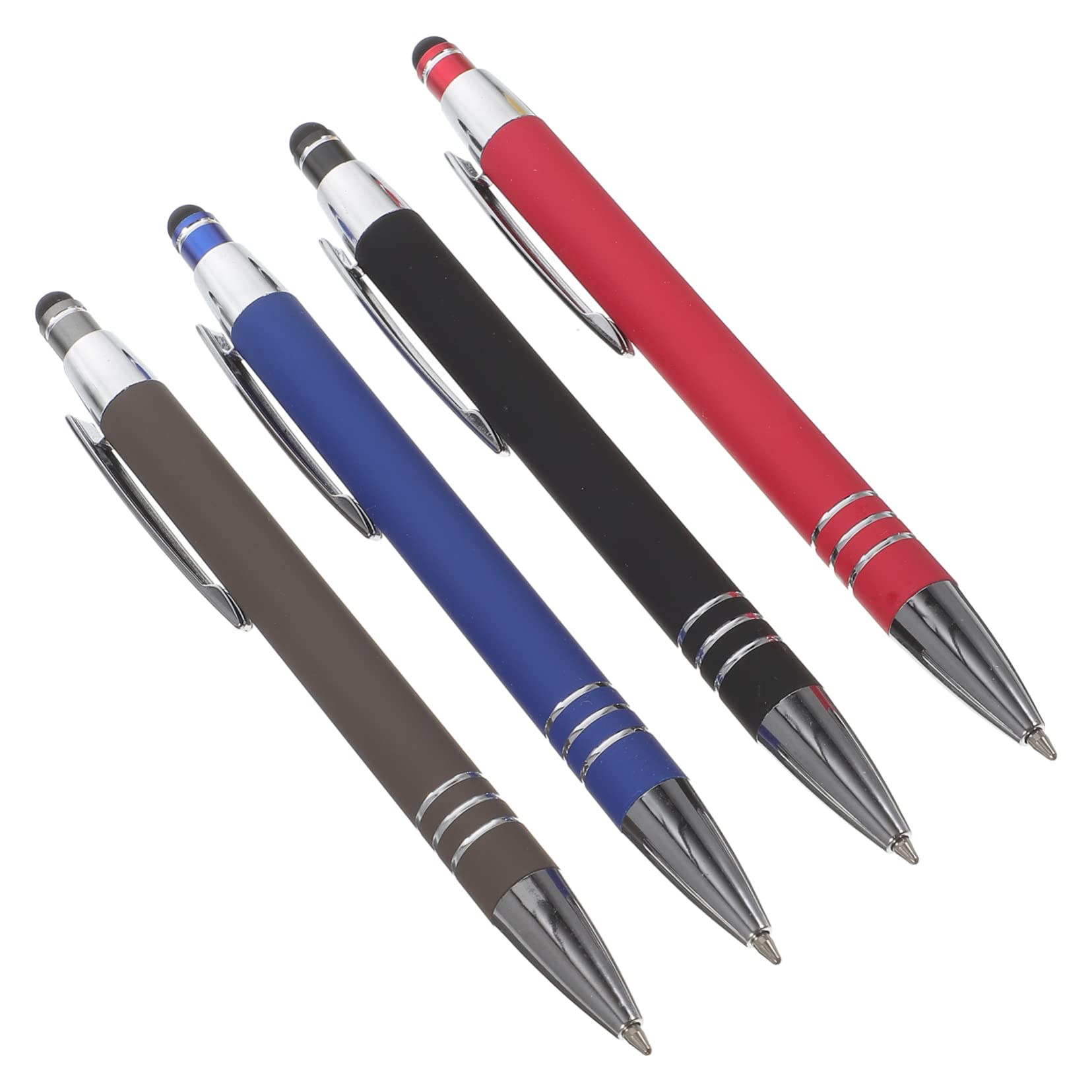 DOITOOL 16 Pezzi Penne Metalliche Retrattili Design Ergonomico Antiscivolo Penne Ufficio e Casa per Adulti Colori Nero Grigio e Blu Scuro