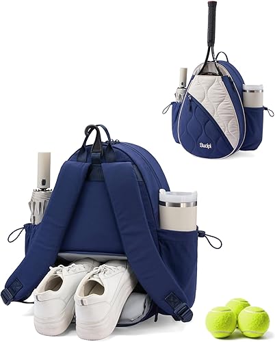 Miniatura 11 de Mochila de tenis Sucipi para mujeres y hombres, mochila para raquetas de tenis resistente al agua y lavable a máquina, bolsa deportiva ligera para