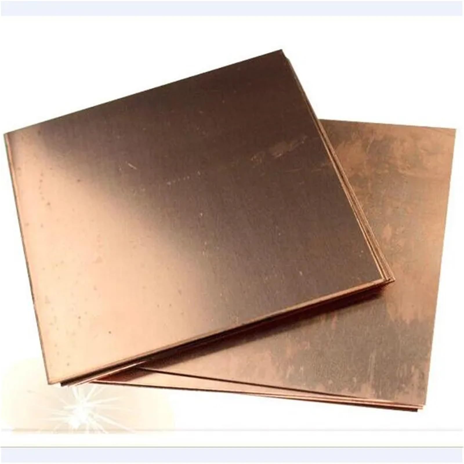 Placa de cobre 0,3-8 mm espesor, 100 x, 99,9% pureza, con comportamiento mecánico y estabilidad térmica Adecuado para joyería y manualidades(3x100x100mm)