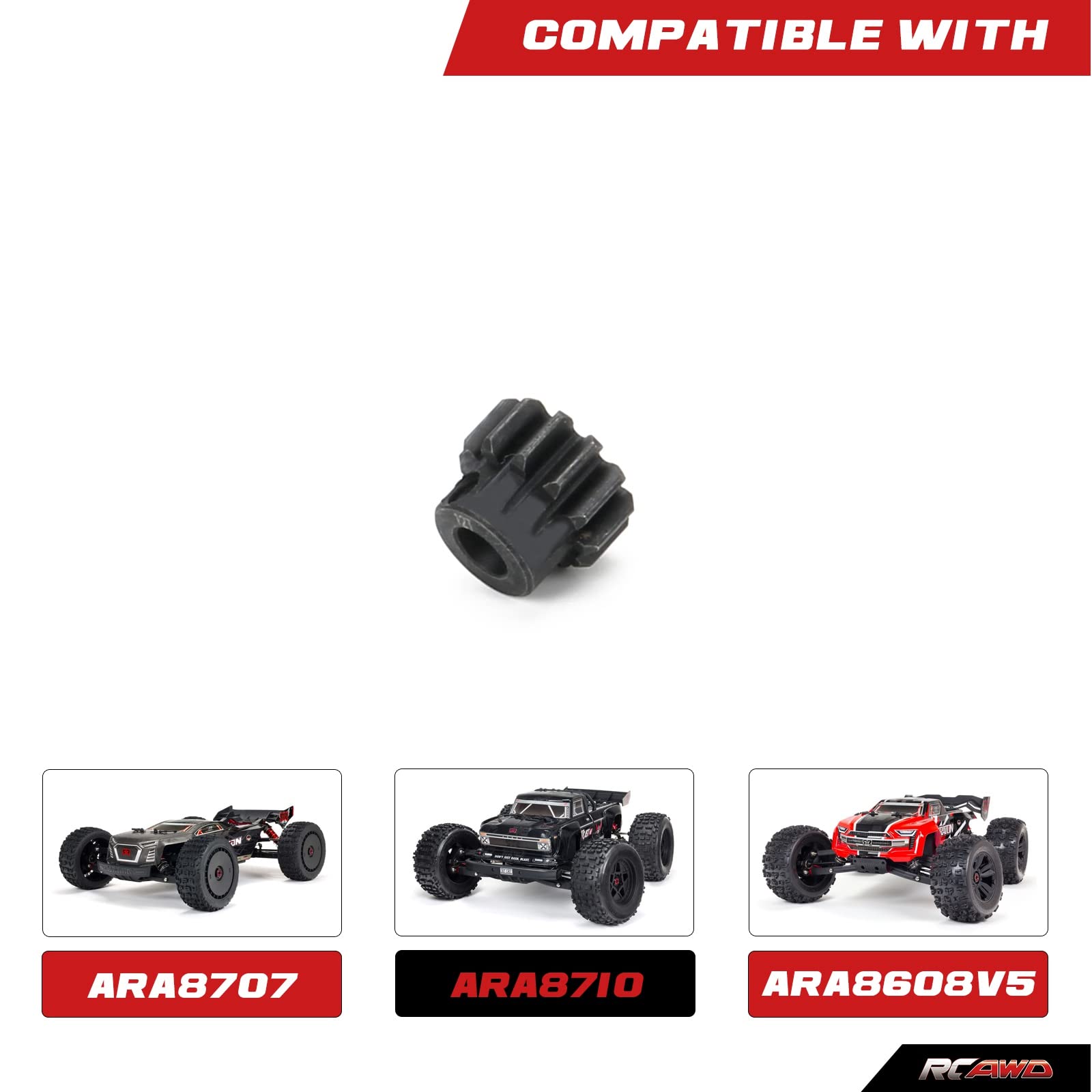 Engrenagem Pinion 12T Aço #45 Para Arrma Kraton 6S E Outros Modelos