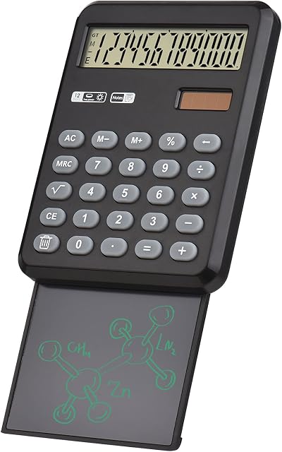 yeacher Calculadora De Mesa Calculadoras Com Tela De Escrita LCD De 12 Dígitos Tela LCD De 4 Polegadas Com Botão De Apagamento De Caneta Design Fino E Leve Para Estudantes Reunião Diária E Básica De