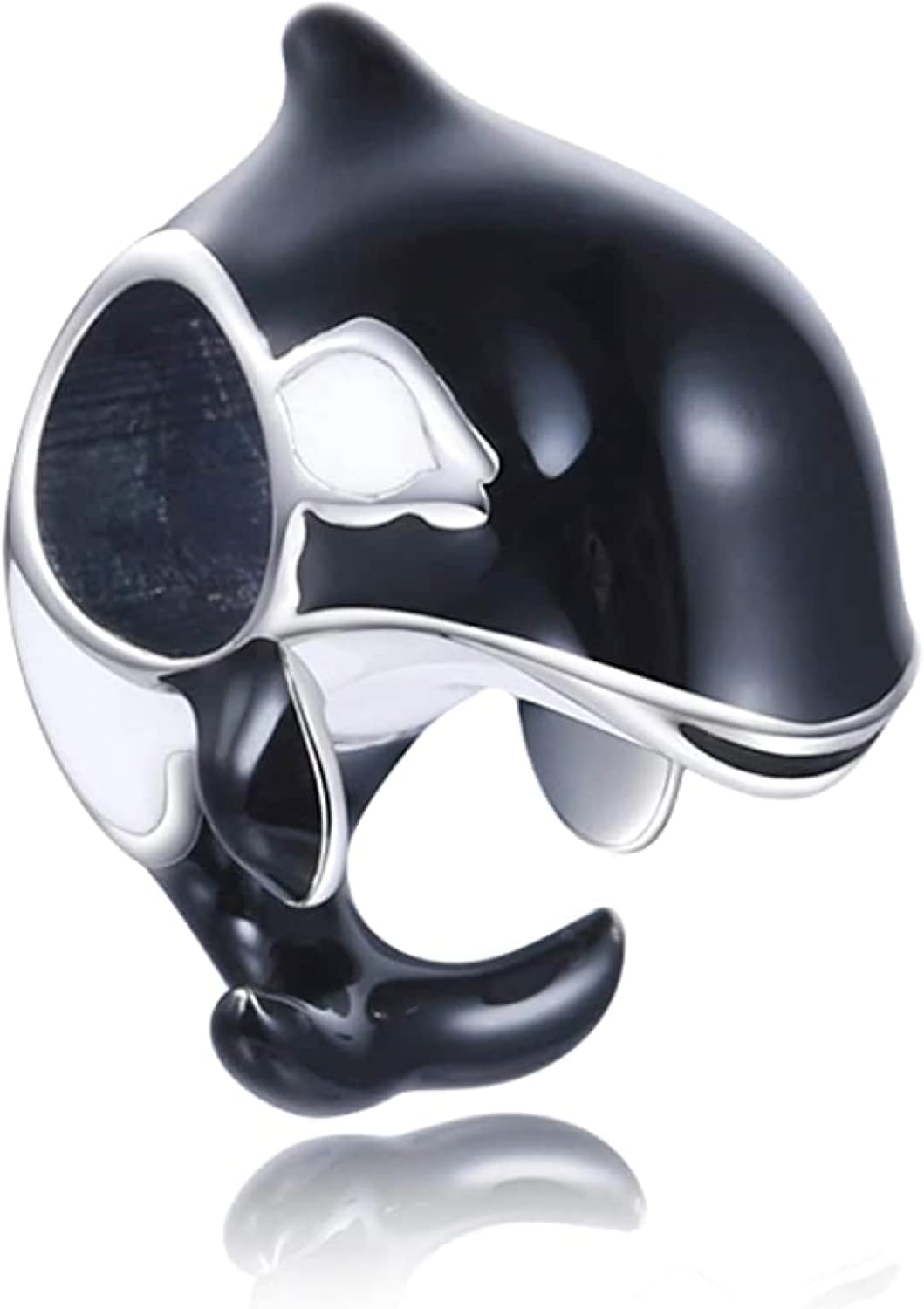 Orca Whale Dolphin Ocean Sea 925 Sterling Silver Charm Bead For Pandora & Similar Charm Bracelets or Necklaces