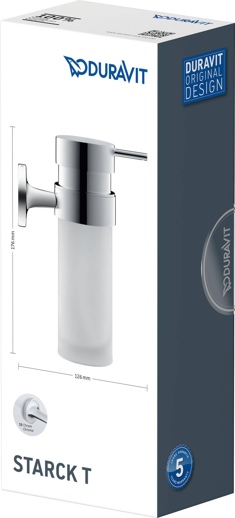 Duravit Dispensador de jabón, Cromado, tamaño único