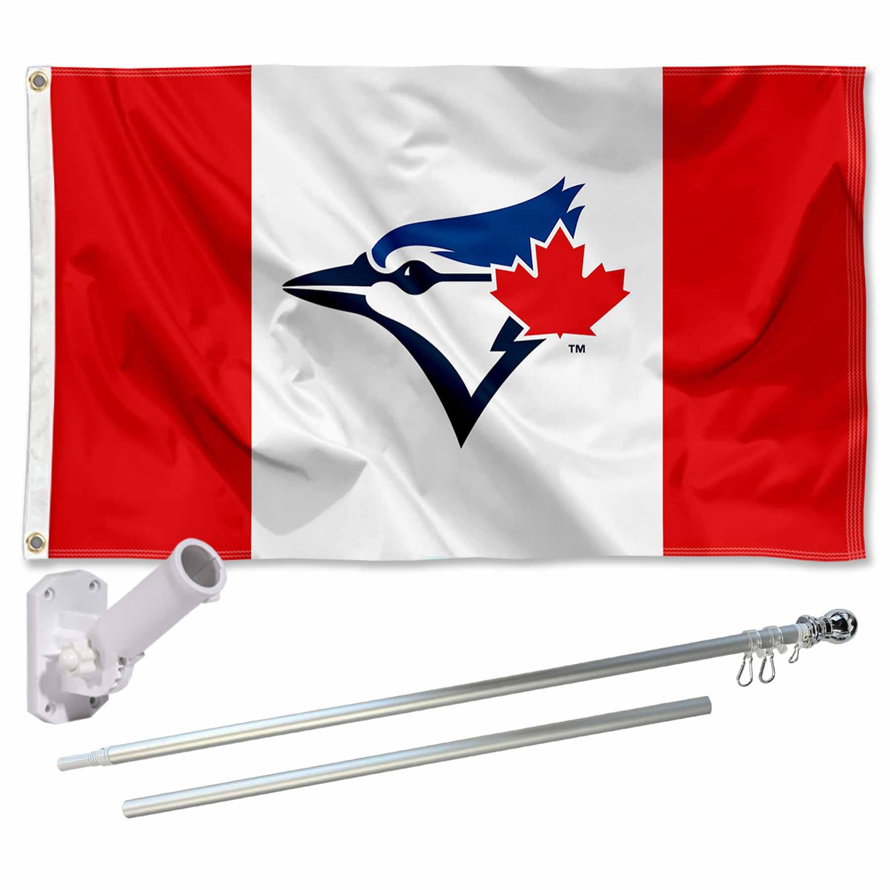 Drapeau Canada Toronto Blue Jays WinCraft avec mât pour décorer votre extérieur