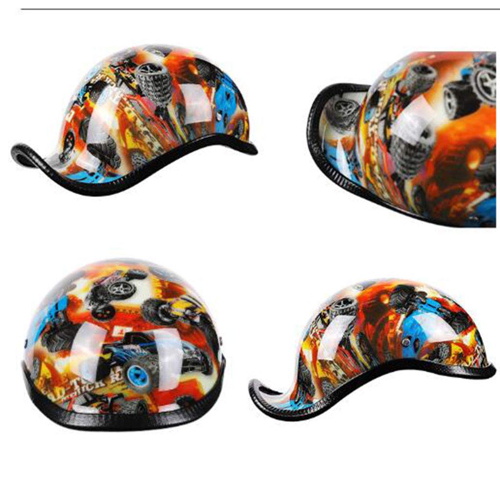 Helmets Summer Moto Retro Casque Moto Bols,Confortable Casque De Moto Pour Street Bike Cruiser Moped Scooter,Adultes Casques Moto Jet Avec Visière ECE Homologué A,XXL