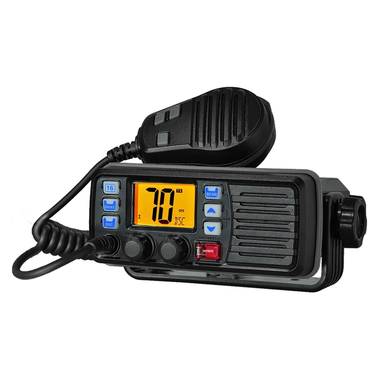 RS-507 Morska stacja radiowa 25W Wysokiej mocy VHF Marine Band Walkie Talkie Wodoodporny 2-kierunkowy radiowy mobilny nadajnik-odbiornik Do użytku przemysłowego i zewnętrznego(RS-507 Add Cable)