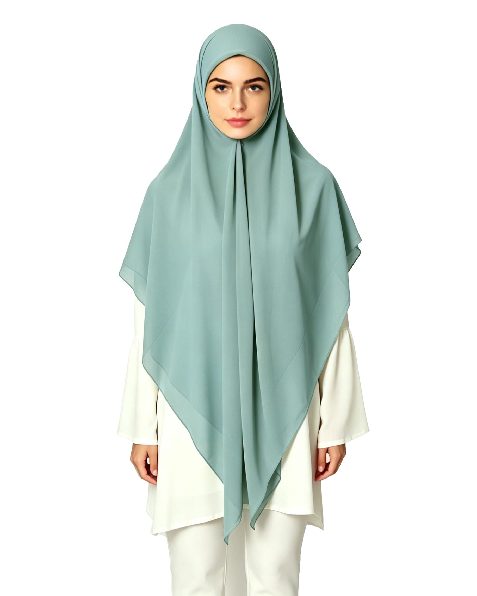 lina & lily Women's Chiffon Hijab Head Scarf Wrap HUGE SIZE SQUARE 58'' by 58''-picture-52
