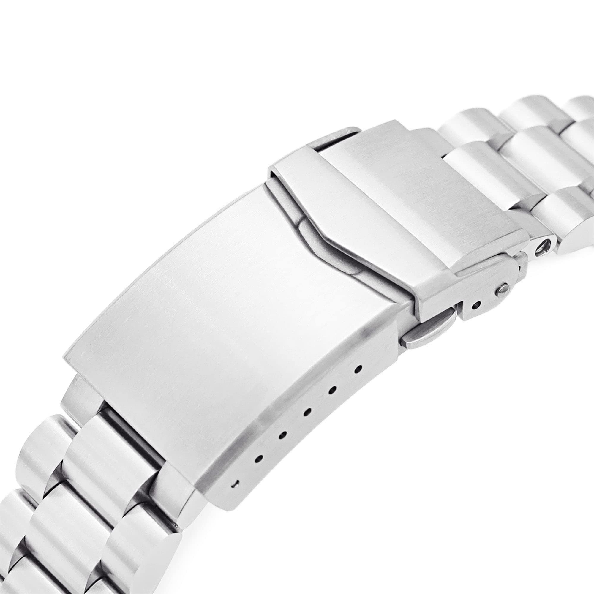 Correa de reloj Endmill de 22 mm compatible con Seiko GMT SSK001 SBSC003, Acero inoxidable, Man's size