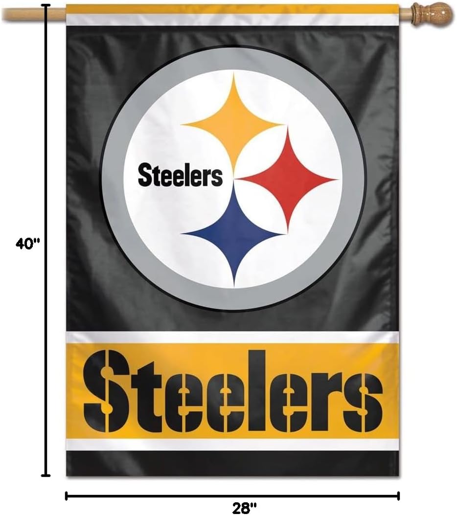 Pittsburgh Steelers Authentic 28"x40" Polyester Indoor/Outdoor Banner Flag Wincraft