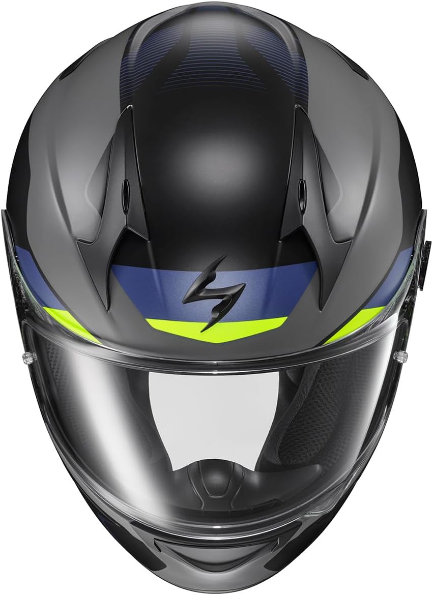 ScorpionEXO R320 Full Face Polycarbonate Shell Motorcycle Helmet with Pinlock Ready Shield and Bluetooth Ready Speaker Pockets DOT Approved Adult