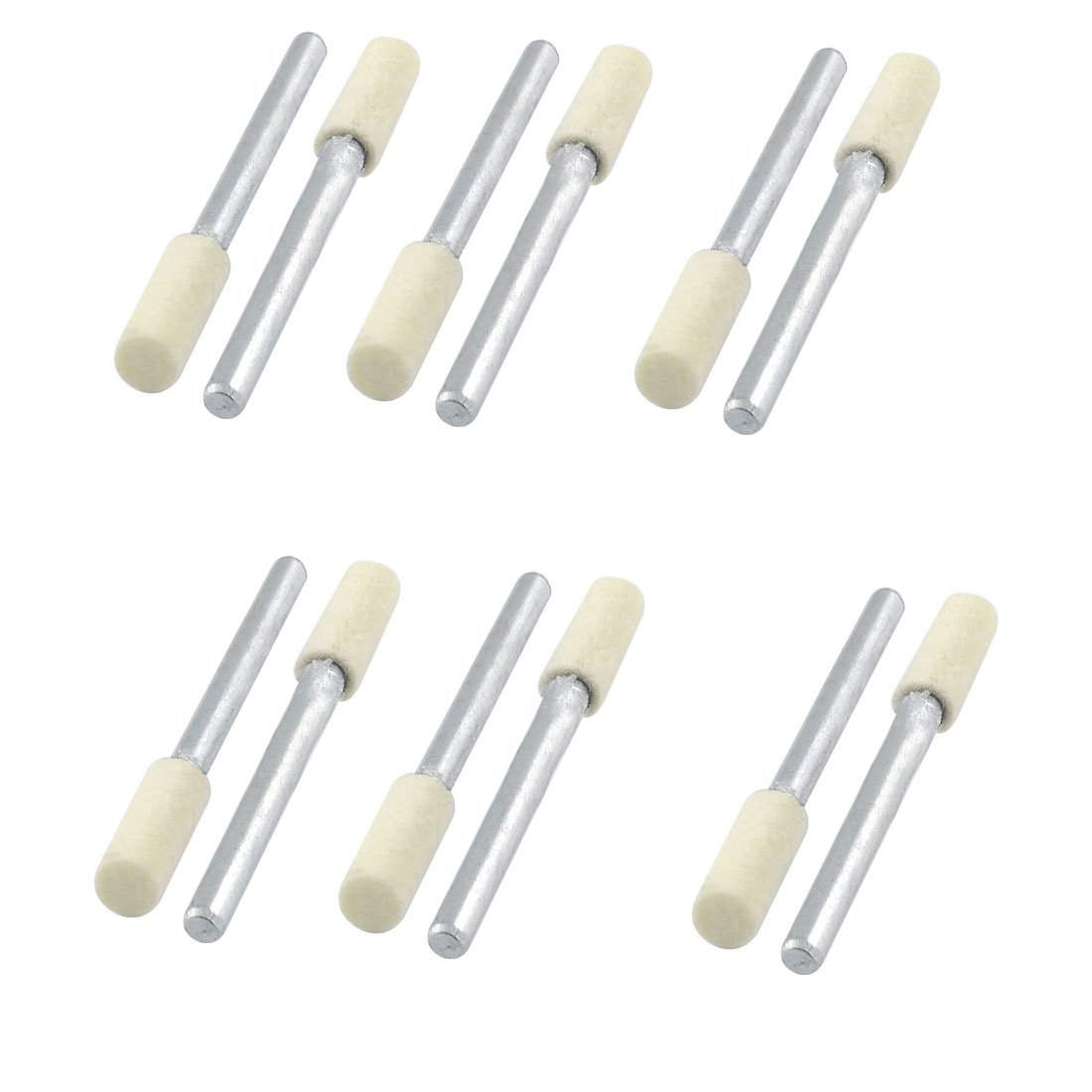 Aexit 12Pcs 4mm Abrasives x 12mm Polishing Buffing Cylindrical Felt bo-bs Model:58as583qo282