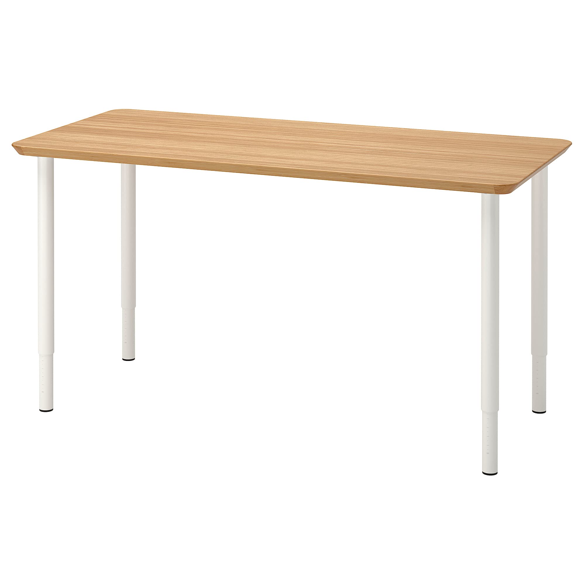 Bureau ANFALLARE OLOV ProTuning table informatique blanche et bois 140 cm