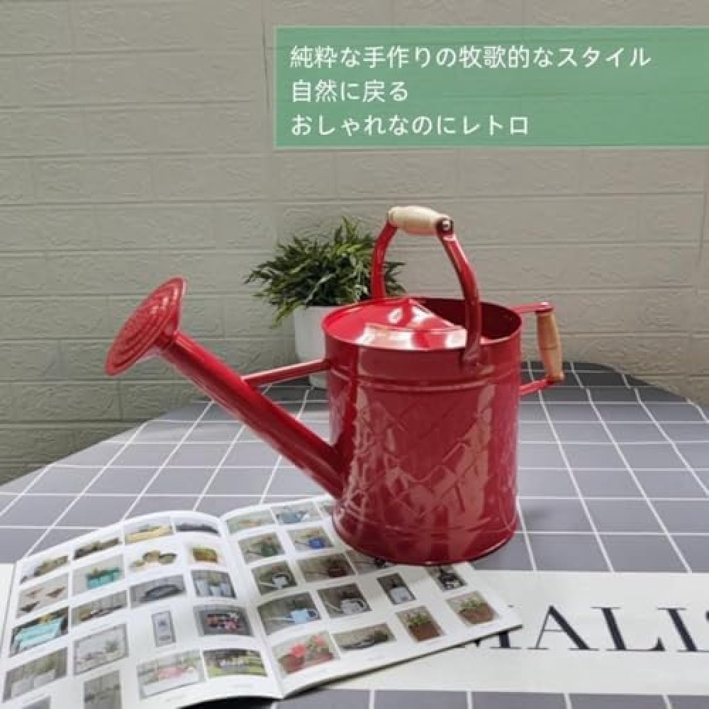 GEBYUI北欧スタイル庭用ステンレス鋼じょうろ 3.5L 大容量 ホワイトおしゃれデザイン 家庭用 花と野菜の水まき最適 耐久性に