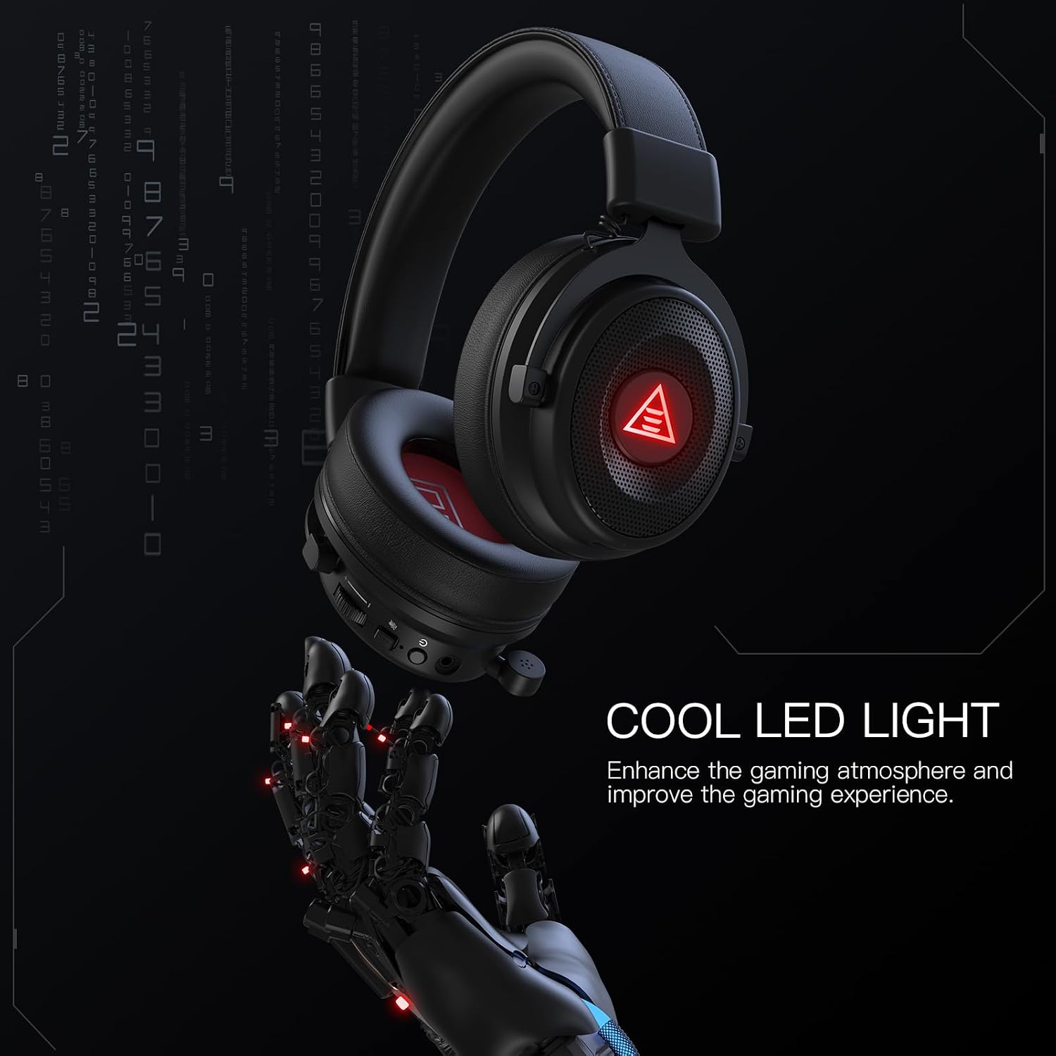 EKSA E900BT Wireless Gaming Headset for PC Ps5 Ps4, 2.4 Ghz USB&Type-C Gaming Headphones with Microphone,20ms Latency, 50H Battery Bluetooth Headphones for Switch, Laptop, Mobile, Mac
