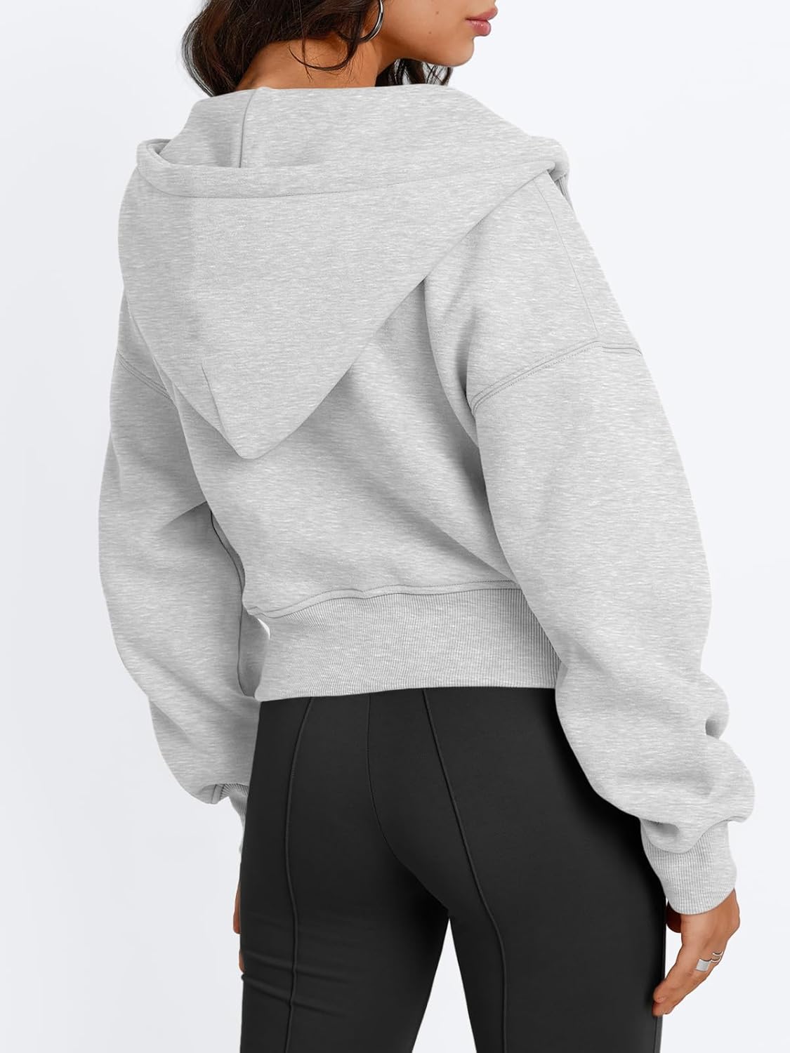 Trendy Queen Womens Zip Up Cropped Hoodies Long Sleeve Sweatshirts Casual Jackets Fall Fashion 2025 Winter Clothes - Image 4