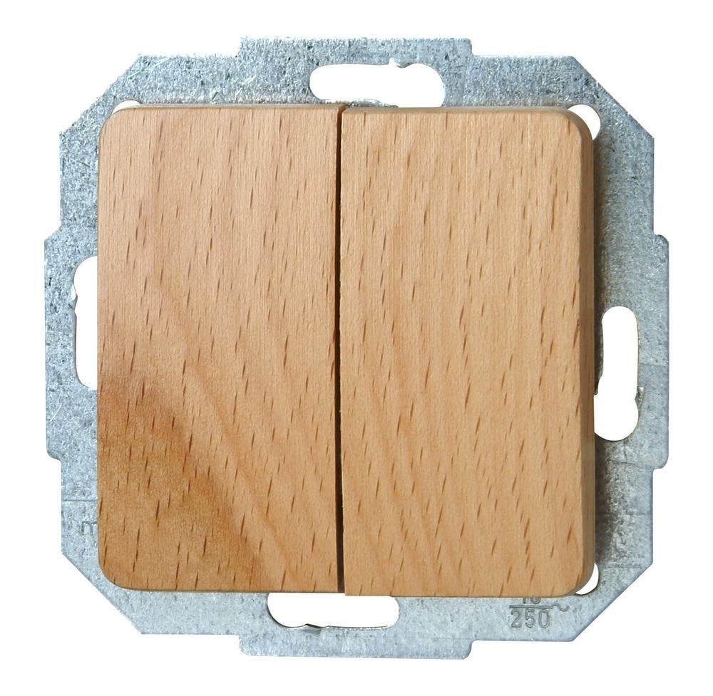 Kopp Milano 618531086 Series Switch Beechwood, Real Beech Wood