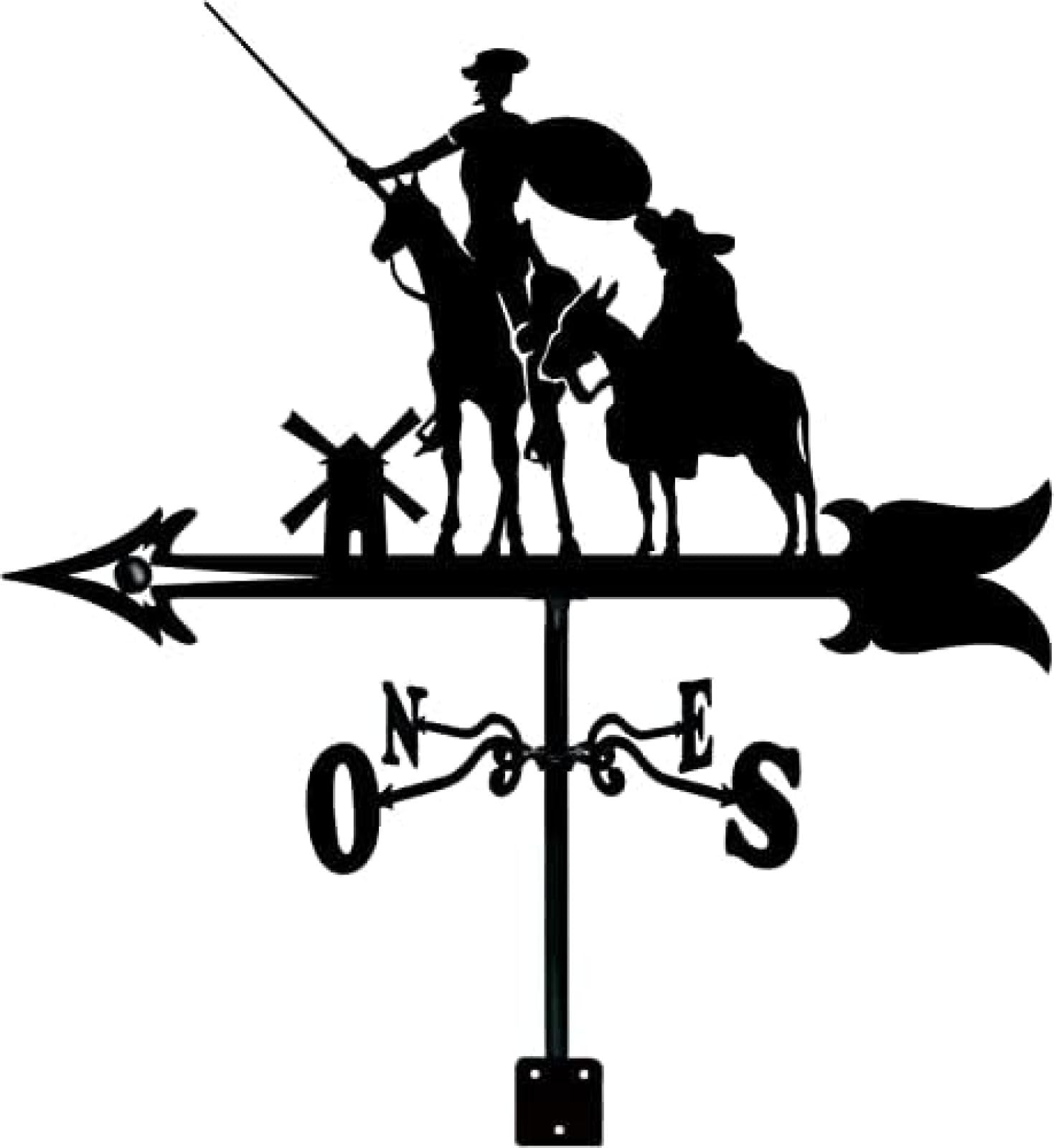 Veleta Don Quijote con gráficos creativos y fijación versátil para solucionar tu decoración