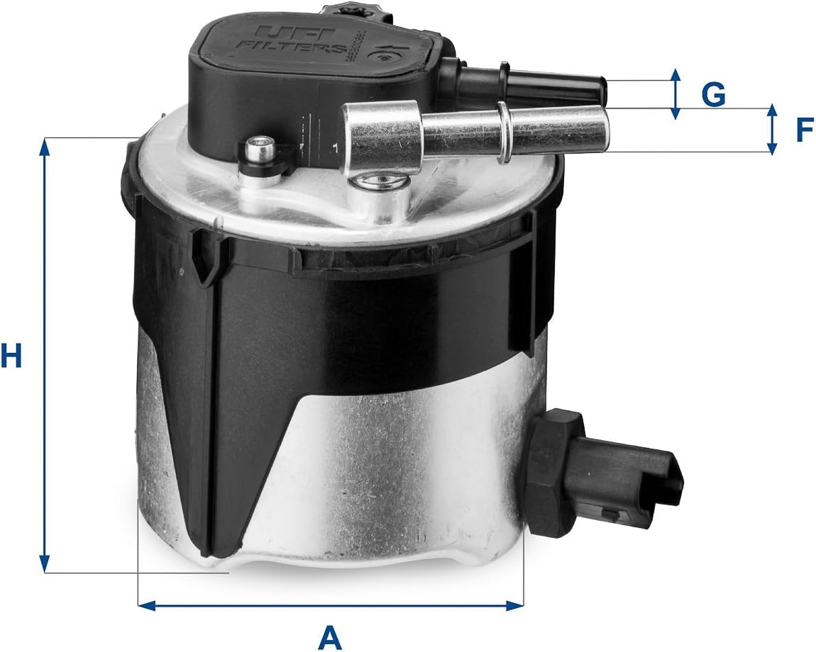 UFI Filters, Filtro Gasolio 55.170.00, Filtro Carburante per Ricambio, Adatto ad Auto, Applicabile su Diversi Modelli Ford, Mazda e Volvo