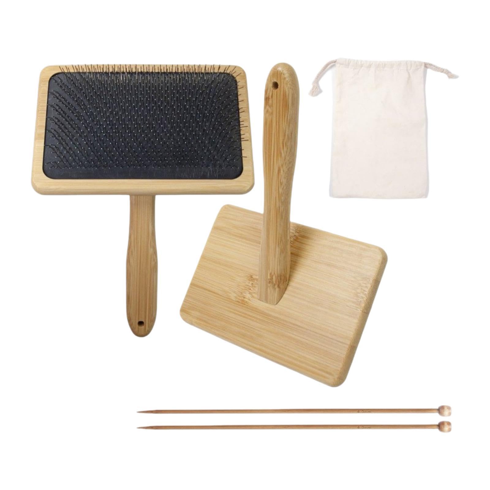 Generic Ensemble de Brosses à Carder, Brosse Cardeuse pour Chien, Outils de Feutrage pour Crochet et Feutrage