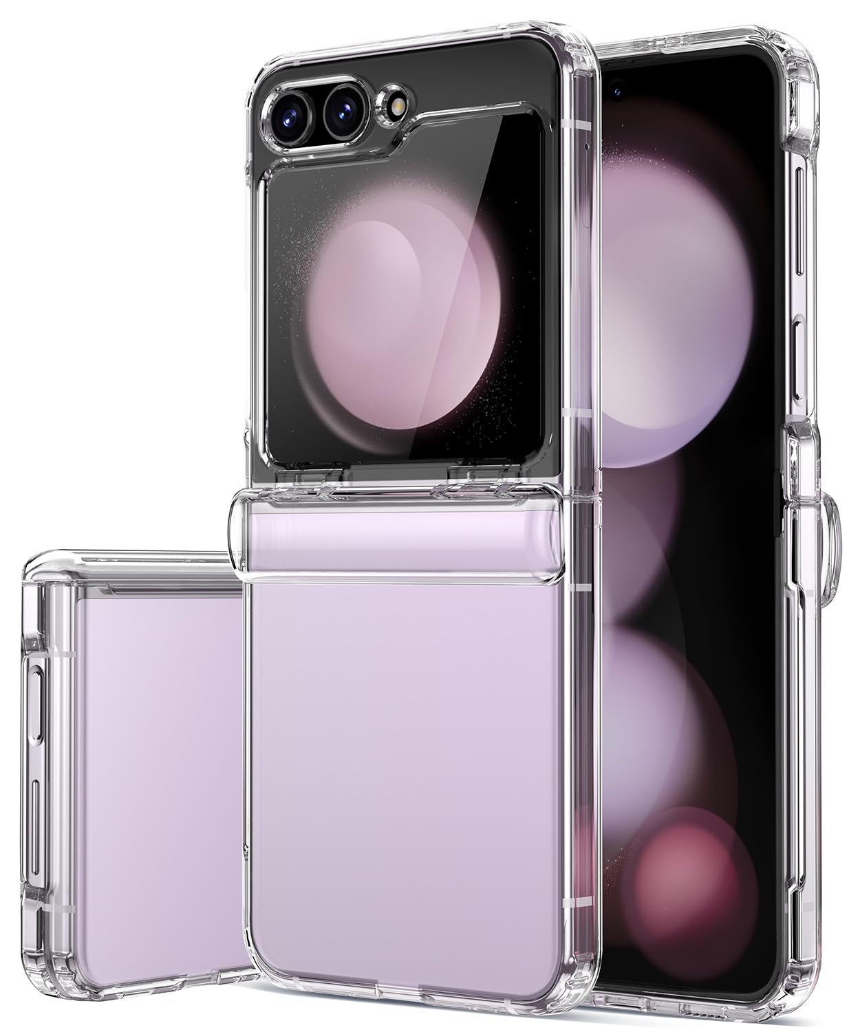 Vihibii for Samsung Galaxy Z Flip 5 Case with Hinge Protection & Screen Protector, Military Grade Drop Protection Durable Sturdy Slim Ultra Thin