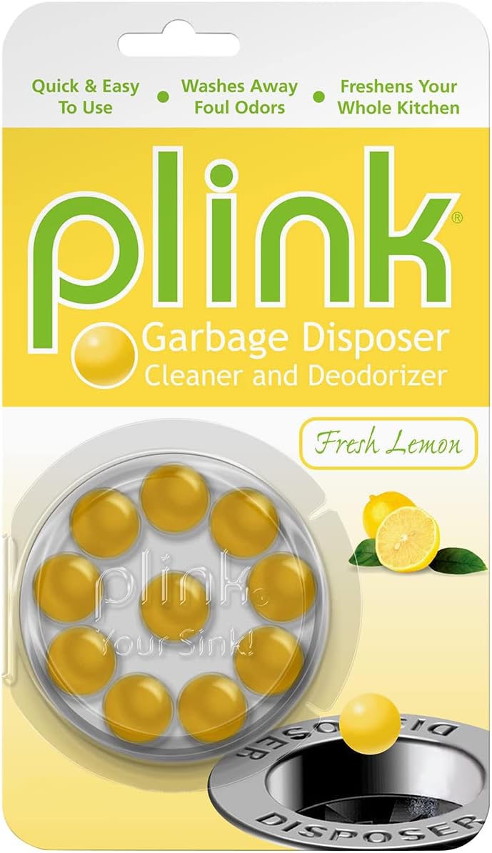 PlinkGarbage Disposal Cleaner & Deodorizer 10 Pc Lemon Scented (3-Pack)
