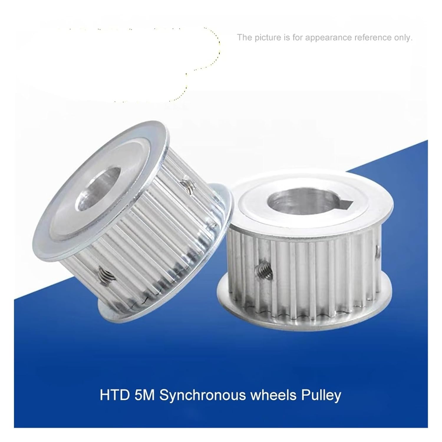 1PCS HTD5M Timing Pulley 22 Teeth AF Key Hole 5/6/6.35/8-20 mm Belt Width 10/15/20/25/30/40 mm 3D Printed Parts 5GT(32.2-Keyway5x2.3 mm, For belt30mm)