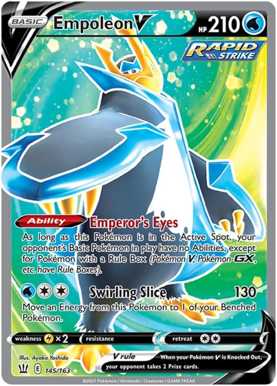 Empoleon V - 145/163 - Full Art Ultra Rare - Sword & Shield - Battle Styles