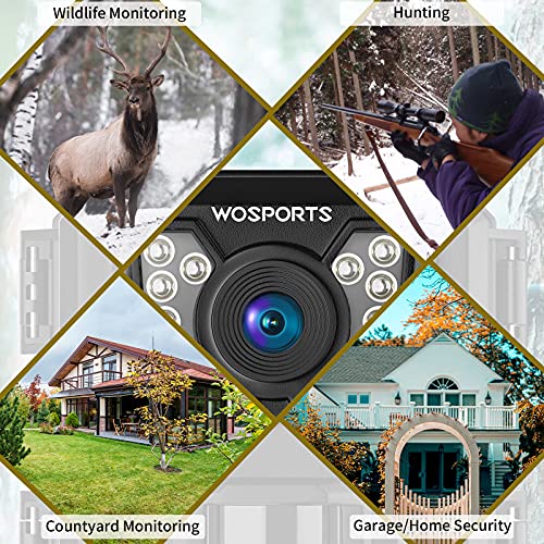 Wosports Mini Trail Camera 16Mp 1080P Waterproof Game Hunting Cam With Night Vision For Wildlife Monitoring Hunting #TOP5