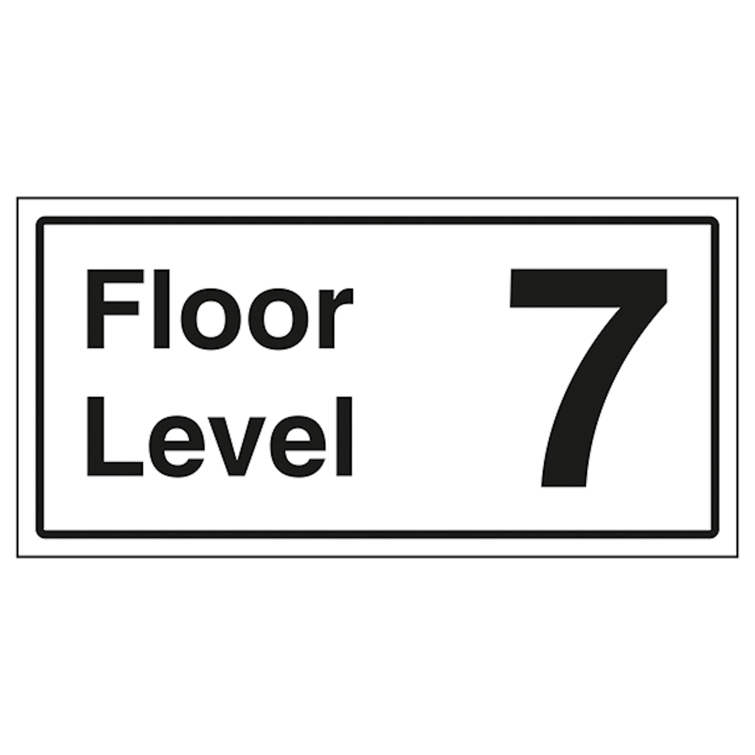 V Safety Floor Level 7 300 x 150 mm - 1mm Rigid Plastic Safety Sign