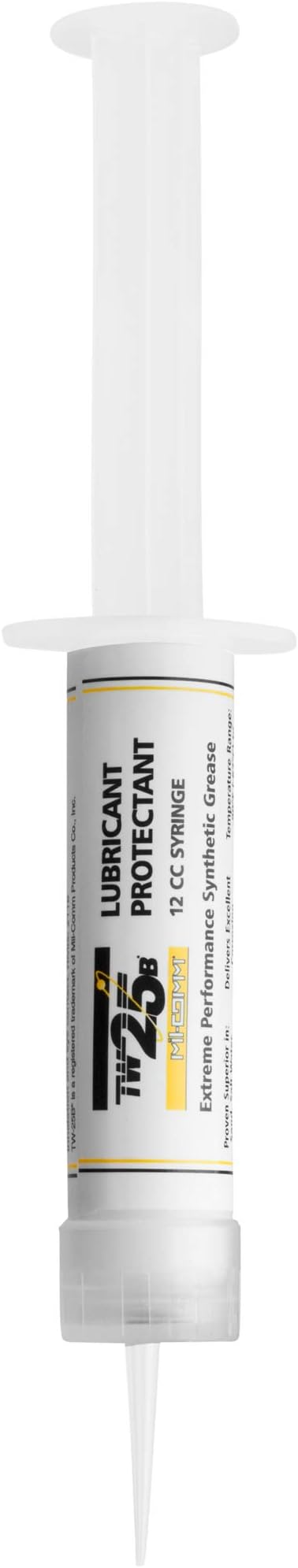 Mil-Comm TW25B Premium Firearm & Gun Grease 0.5-Ounce Reclosable Syringe, Synthetic Lubricant
