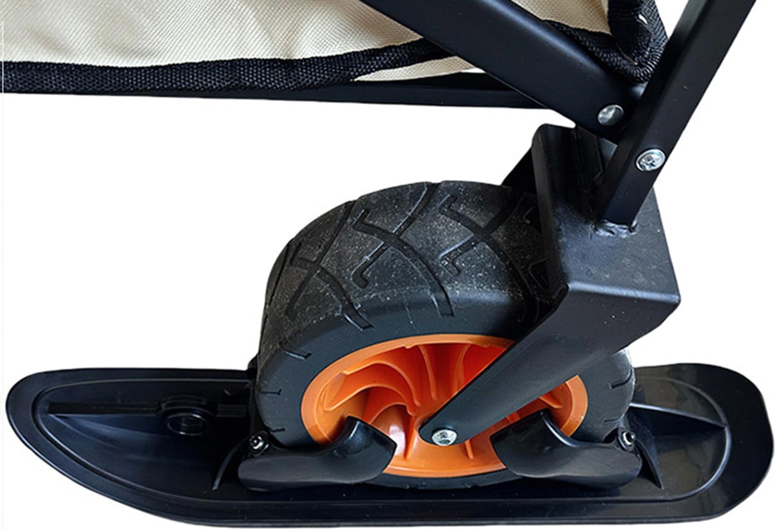 Sled Monossi Ski, 2 in 1 Attack Stroller Snowskis for Winter Outdoor Sports | Attachment for Bicycles Outdoor Sports Tourist Areas Parks Golf Carts