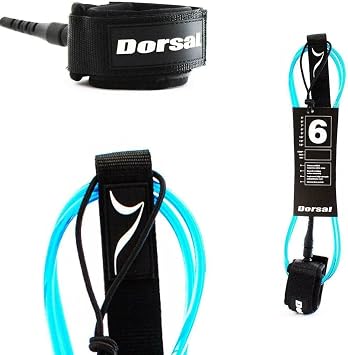 DORSAL Surf Leash for Surfboard Longboard SUP Leg Rope Sizes 6FT 7FT 8FT 9FT 10FT
