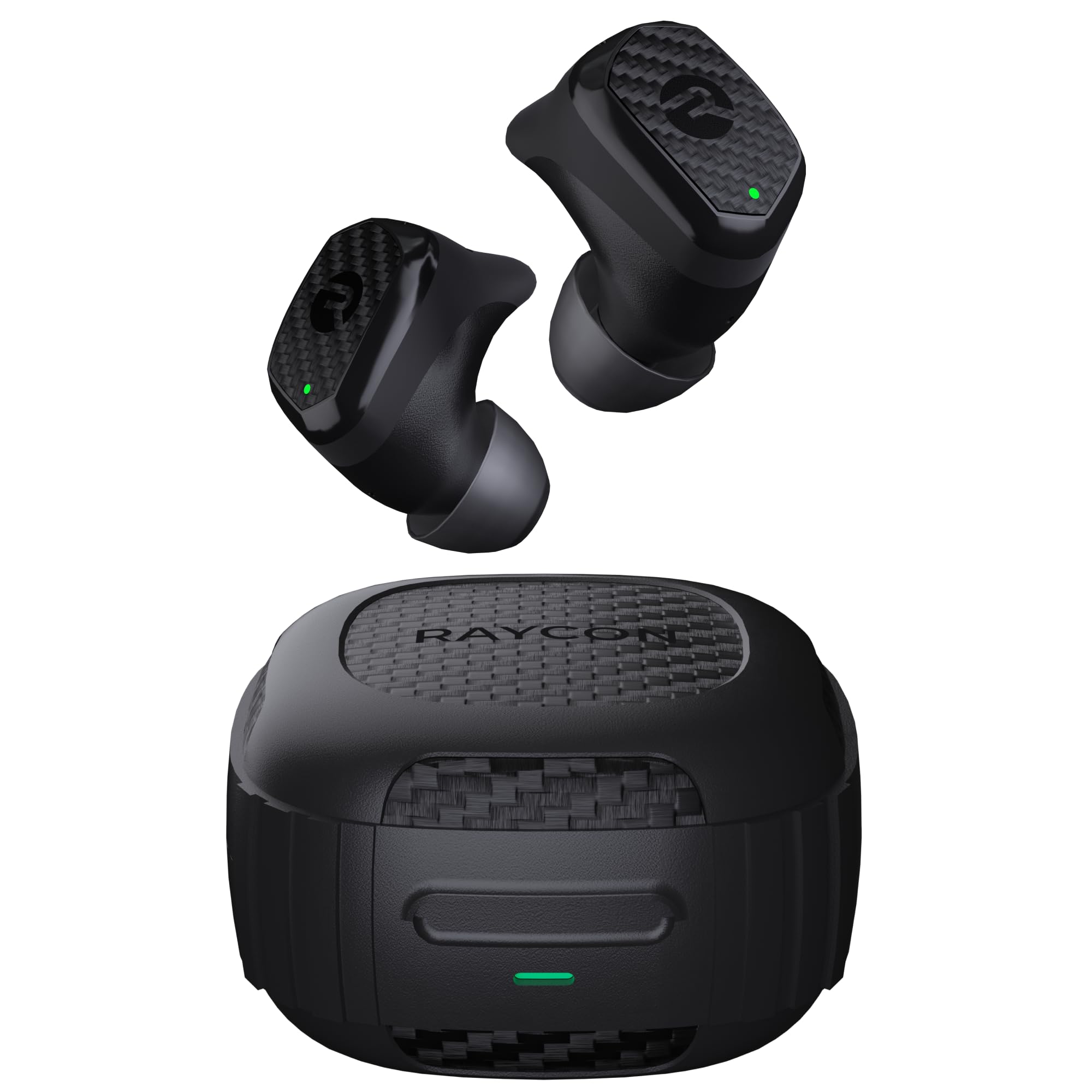 Raycon Auriculares Impact Earbuds de grado militar, resistentes a los impactos, IP67 Bluetooth con sonido estéreo, 90 horas de duración de la batería, cancelación activa de ruido (negro)