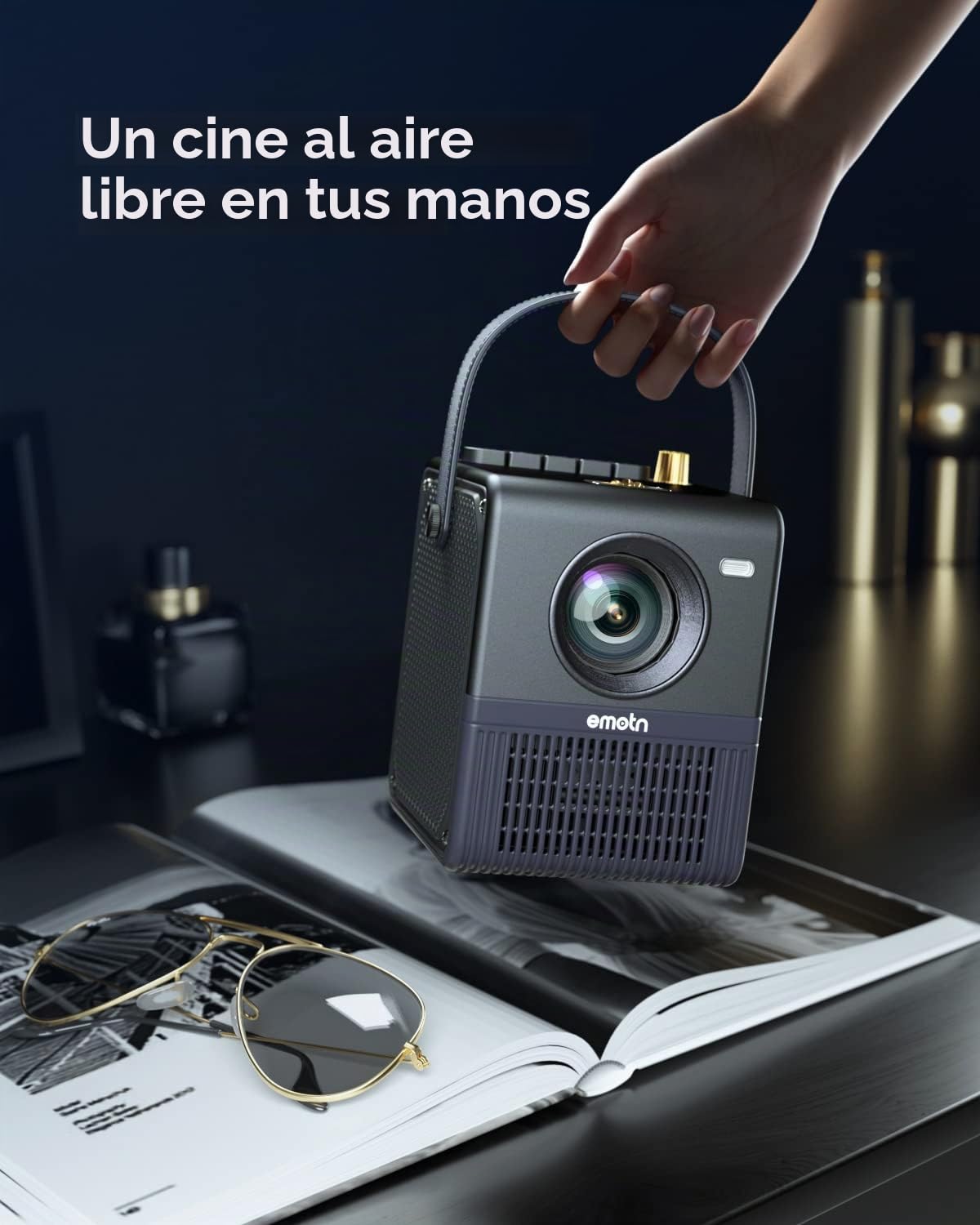 Amazon.com: Emotn Proyector portátil H1 - Mini proyector HD de