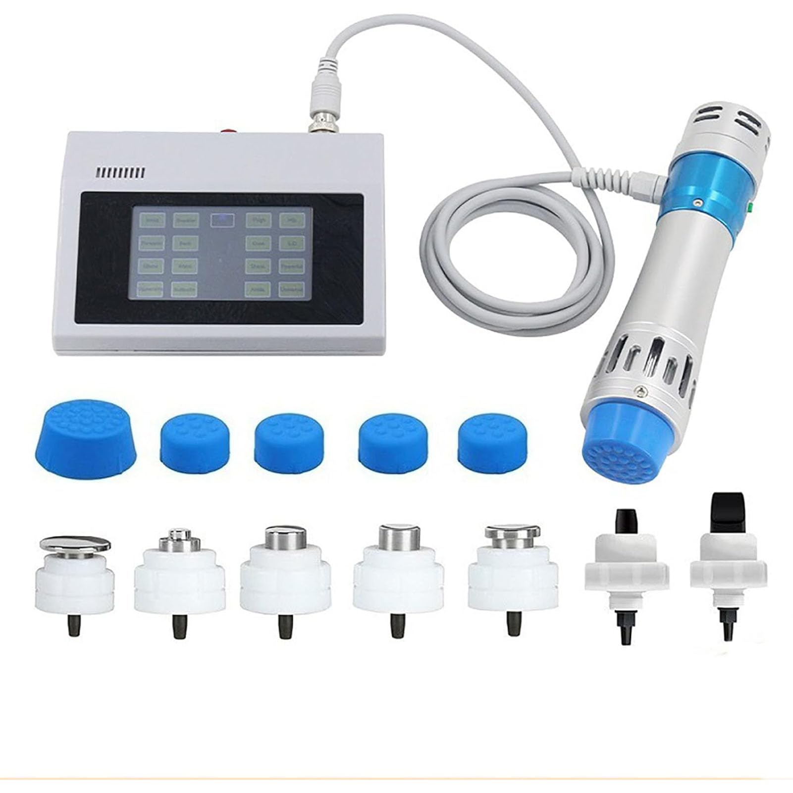 Machine de Thérapie par Ondes de Choc Ed, Machine Thérapie par Ondes Choc Extracorporelles Beauté pour Le Traitement et Le Soulagement de la Douleur Musculaire avec 7 Têtes de Massage