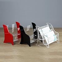 Vista 6 de Enyuwlcm Acrílico 2 niveles titular de la tarjeta de visita exhibición para escritorio elegante soporte de tarjeta de visita para el contador