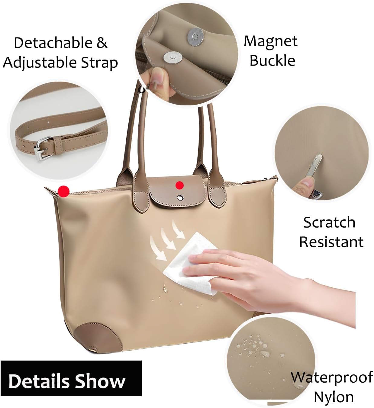 YXBQueen Laptop Bag for Women Waterproof Lightweight Purses Computer Tote Bag Large Handbag Shoulder Bag with Zipper,13/15'' - Image 5