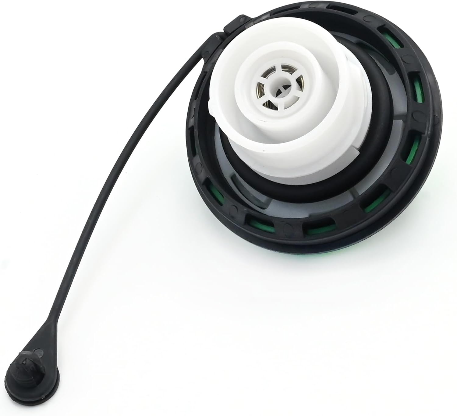 Fuel Gas Cap, FC1091, HC3Z9030D, Green, Plastic, Truck Fuel Tank Cap, Replacement for Ford F Series 250, 350, 450, 550 2017-2019