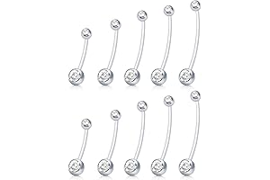 Pregnancy Belly Button Rings Long Bar 38mm Bioplast