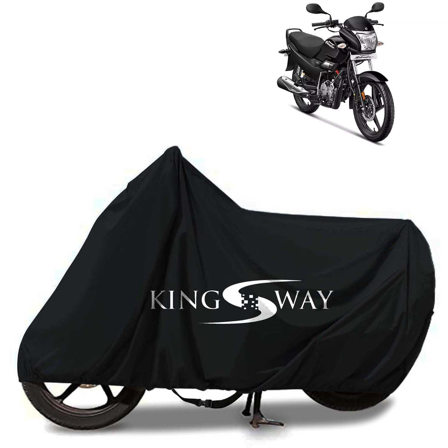 KINGSWAY® 100% Waterproof Bike Body Cover Compatible with Hero Super Splendor, for All Two Wheeler Bike Scooter Scooty w