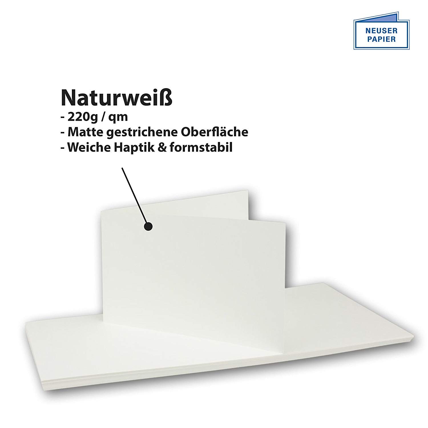 DIN A6 folded cards, landscape, colourful, happy, invitations - Menu cards - Blank, 22-Natural white, 50 cards - Image 2
