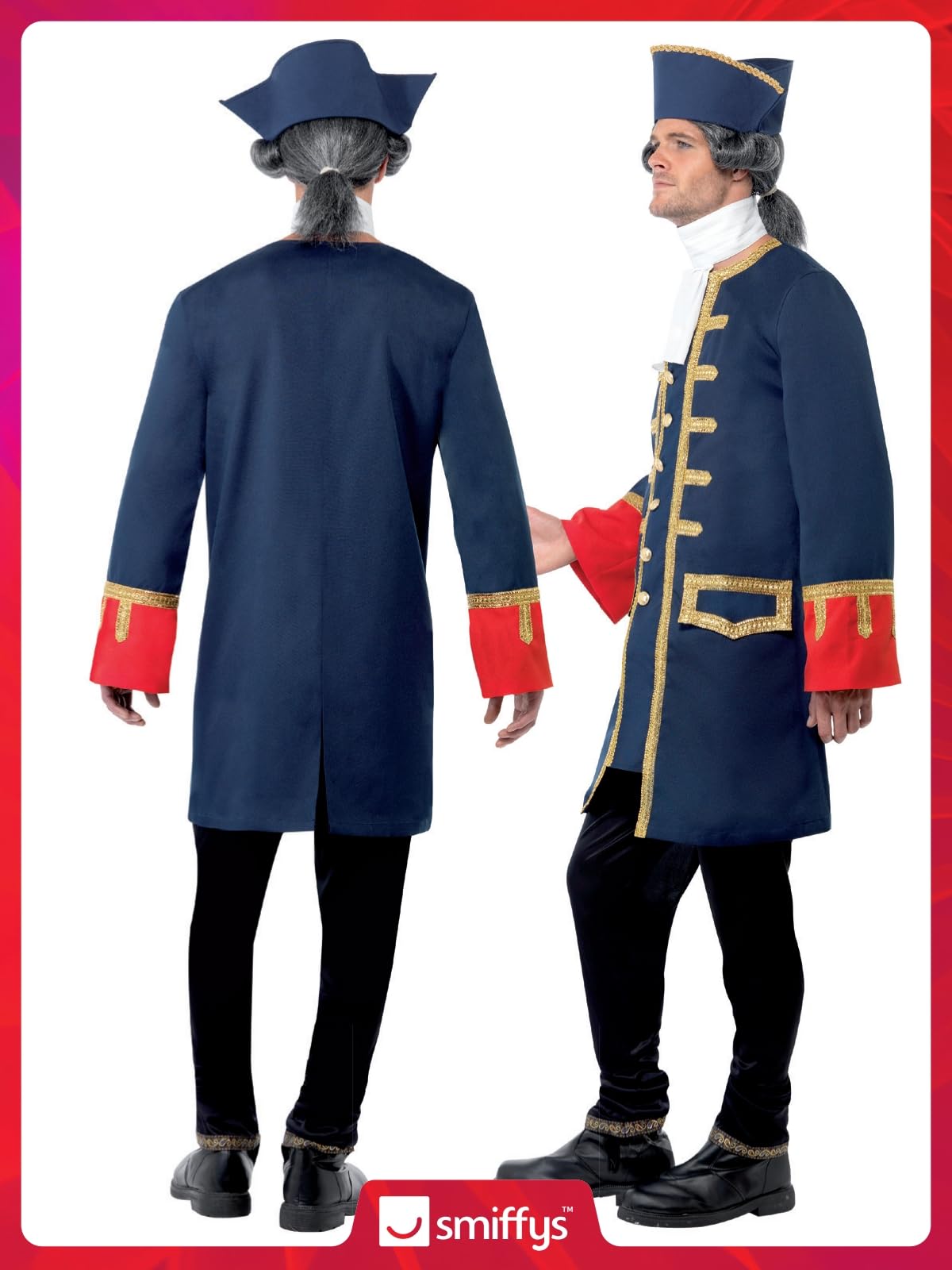 Smiffys Costume da comandante dei pirati con cappotto e cappello Halloween